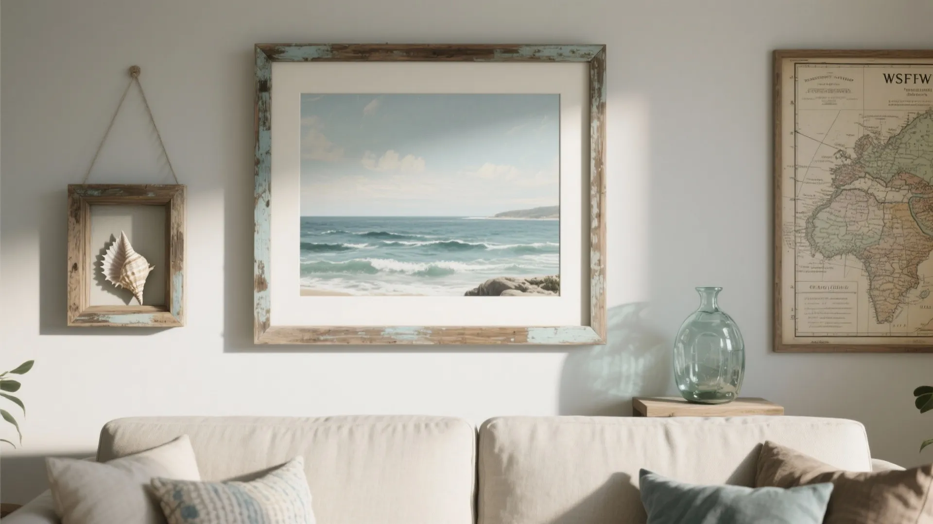 4. Add coastal art and subtle nautical nods