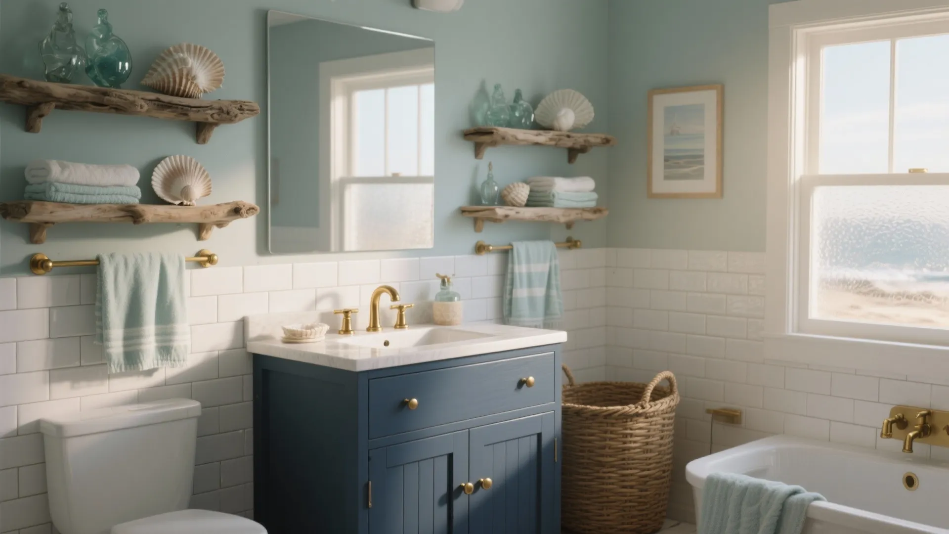 Nautical Bathroom Decor Sets — 5 Coastal Ideas: Five easy-to-execute nautical bathroom decor sets that bring seaside calm into small spaces, with real tips from a designer.