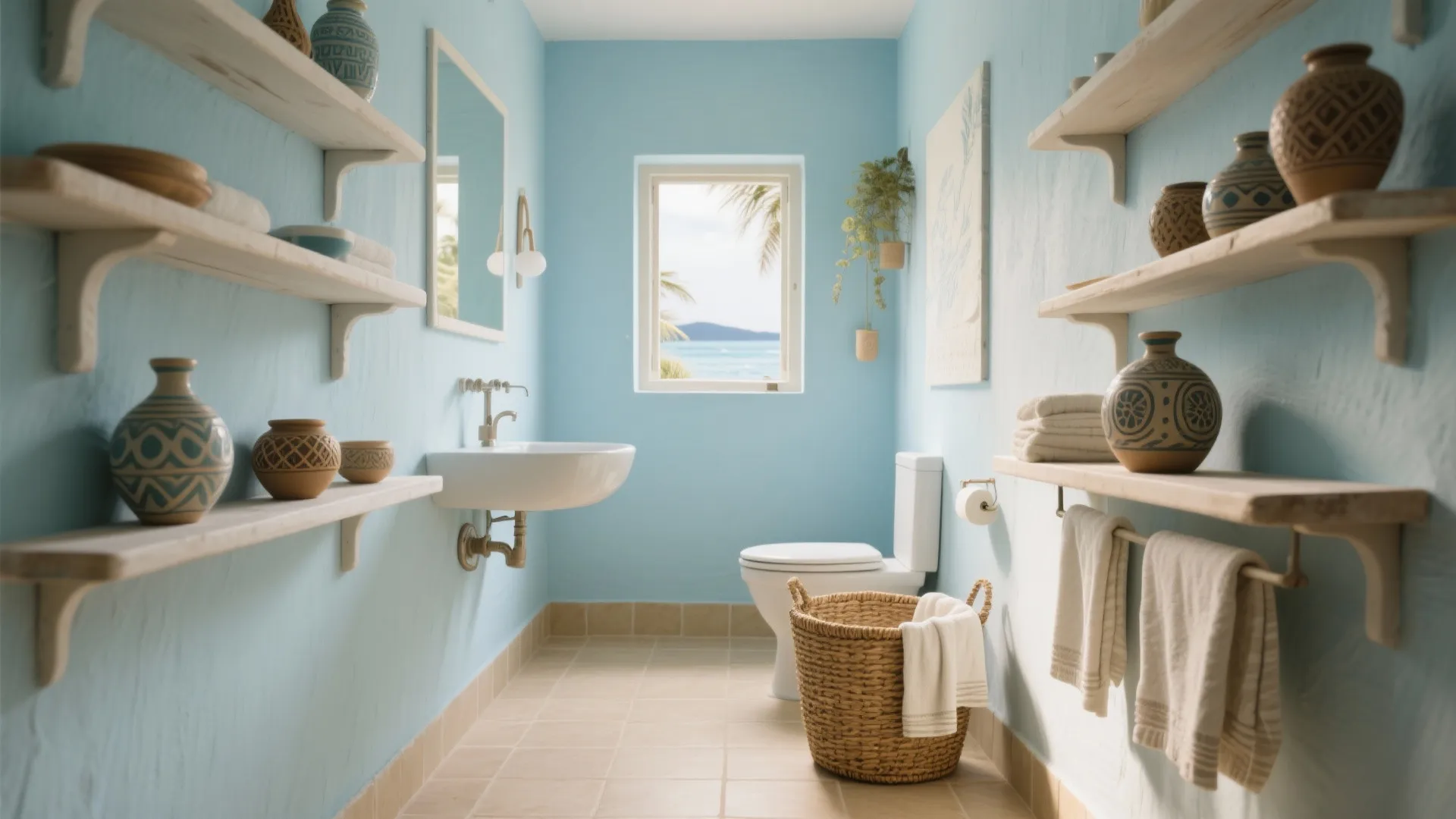 Coastal-inspired light tones