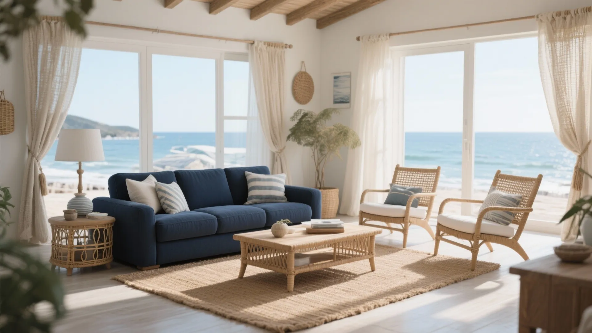 4. Coastal Cool with Natural Fibers