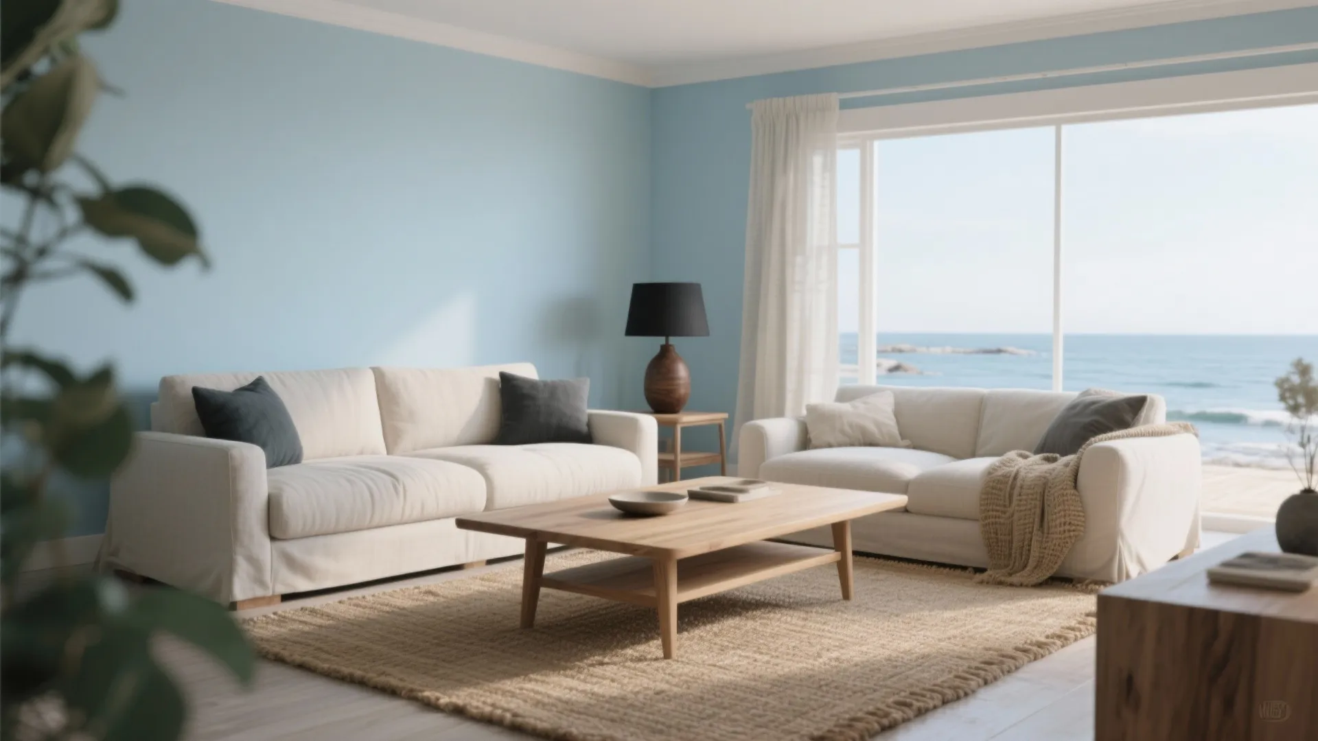 Coastal light blues with layered textures