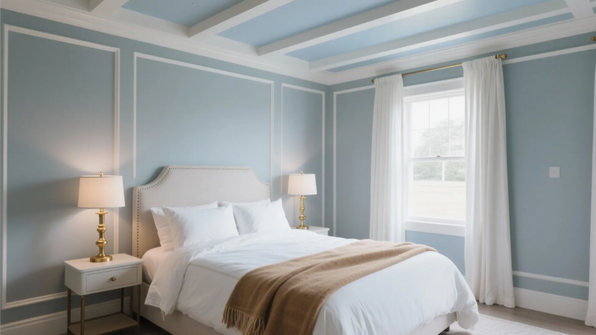 Calm Coastal Blue with Crisp White Accents