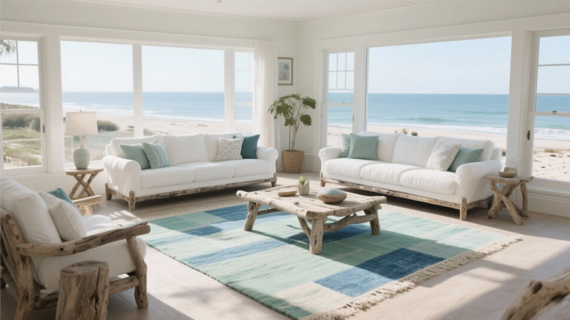 6. Coastal Blues and Soft Greens