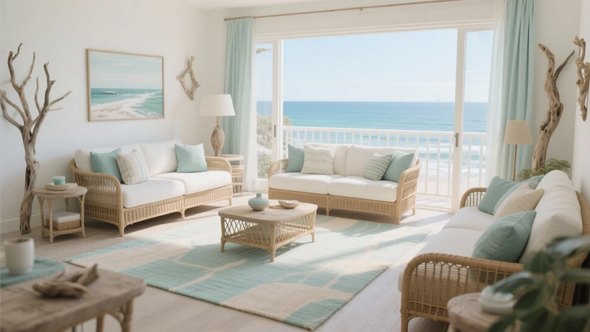 6. Coastal Light Blue Tones