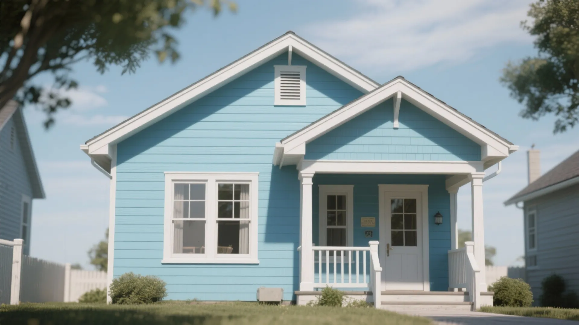 1. Classic Coastal Blue with Crisp White Trim