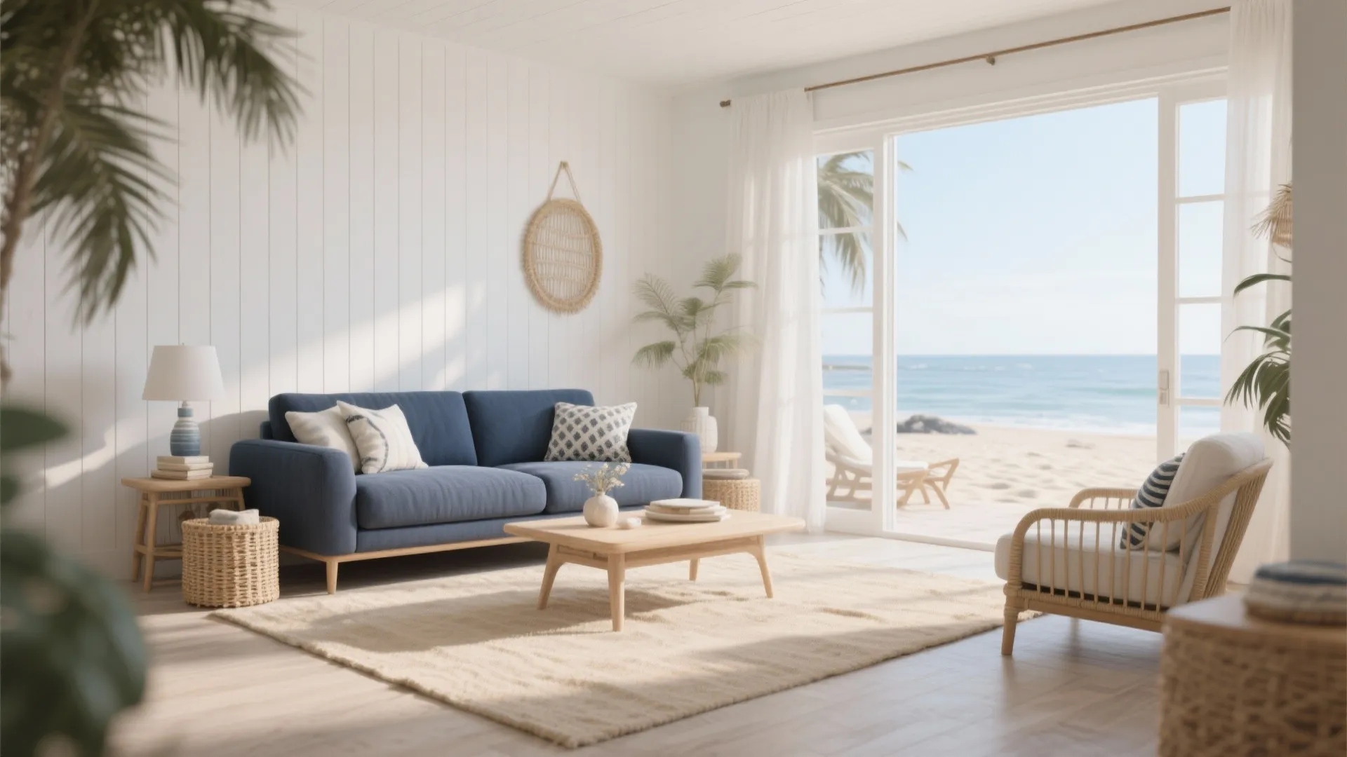 1. Coastal Breeze with White Accents