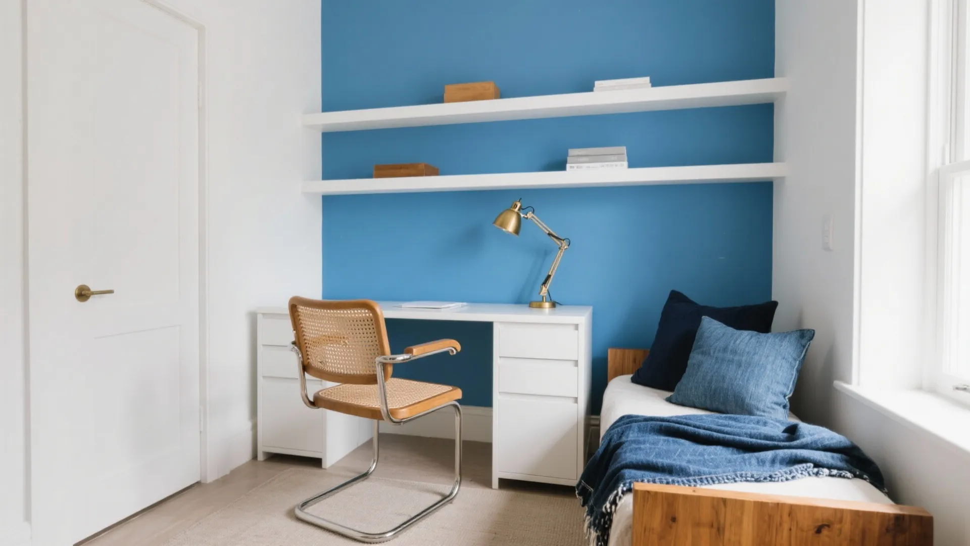 Coastal Blue + Crisp White (With Warm Accents)