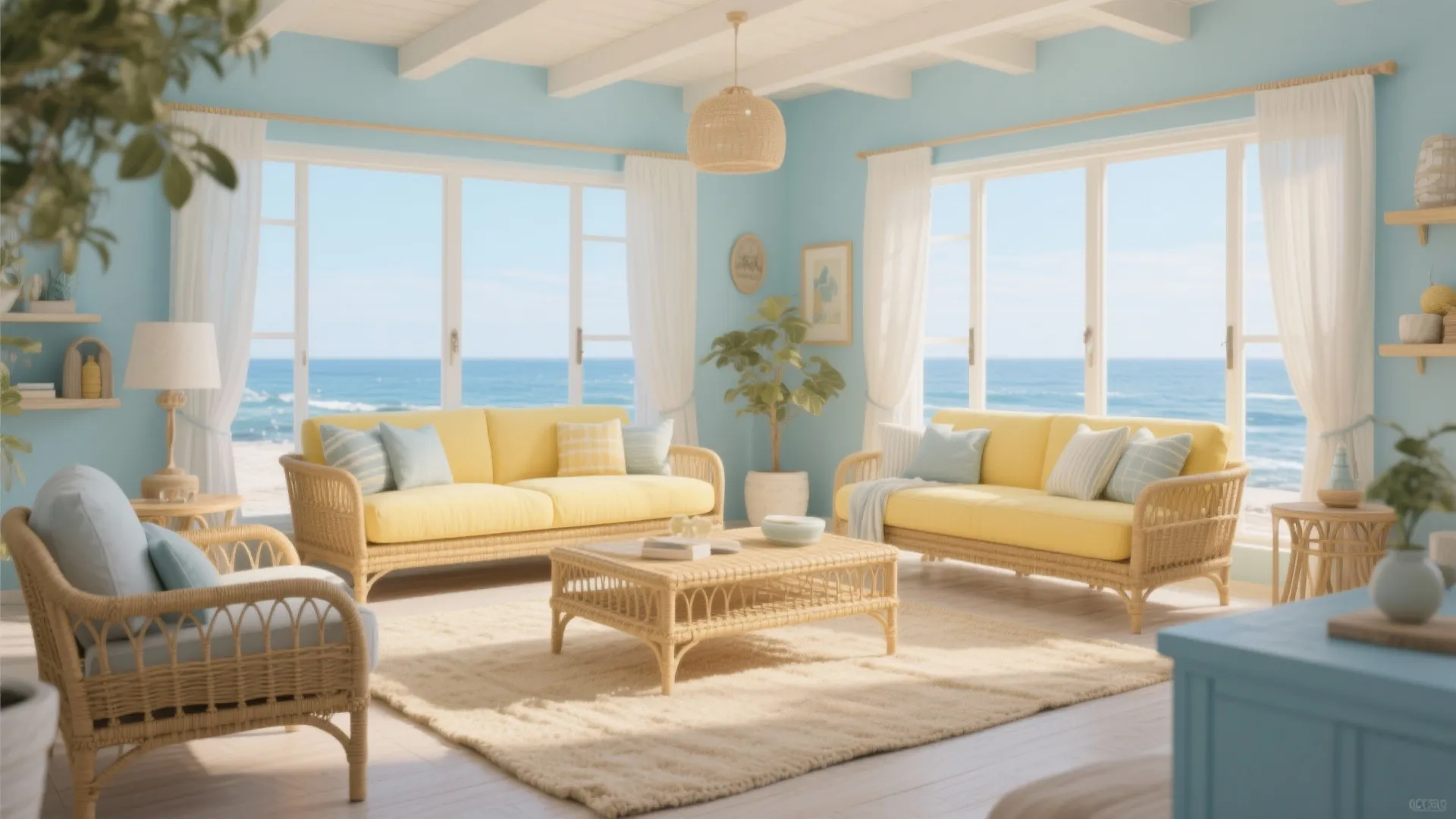 1. Coastal-Inspired Serenity