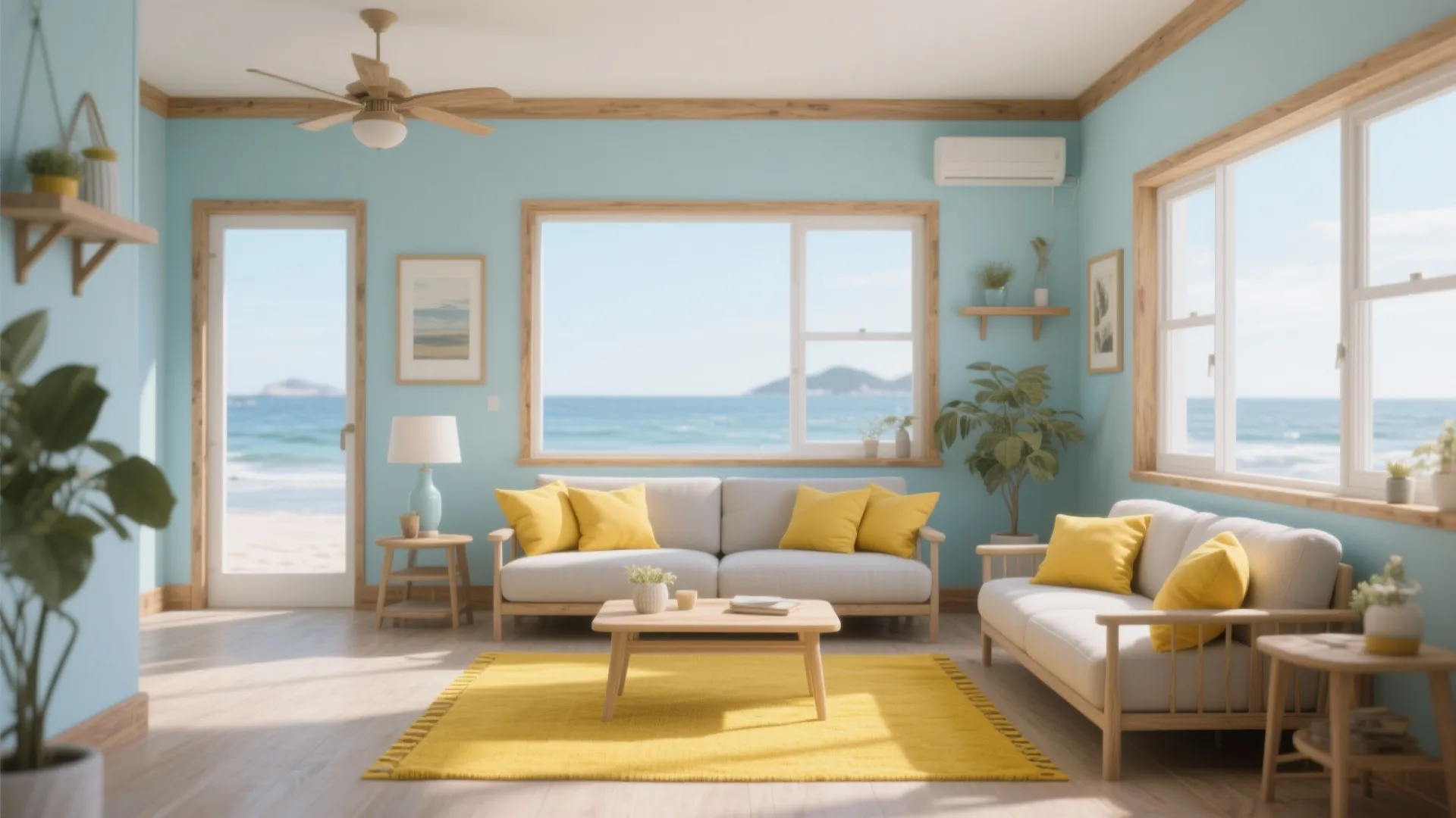 1. Coastal Calm with Light Blue Walls