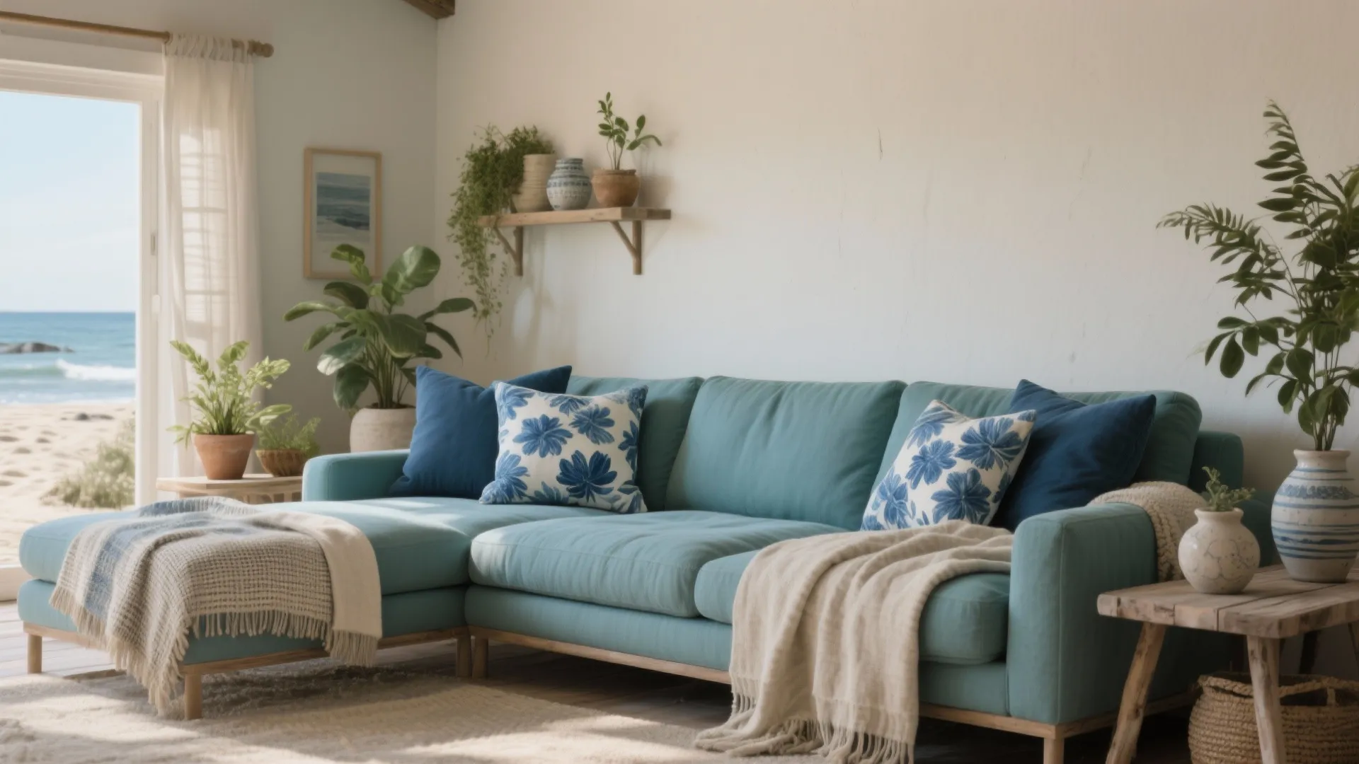 3. Coastal Blues for a Casual, Layered Look