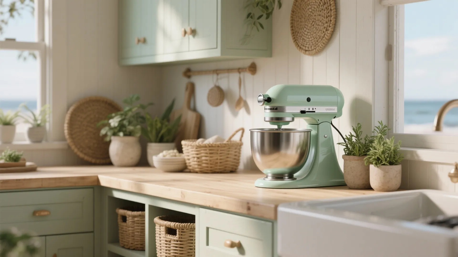 2. Anchor a coastal or botanical palette