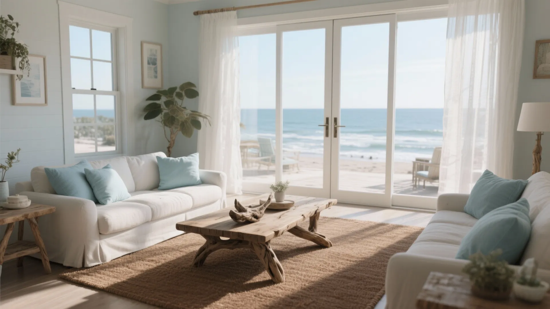 5. Coastal Style with Light Blues