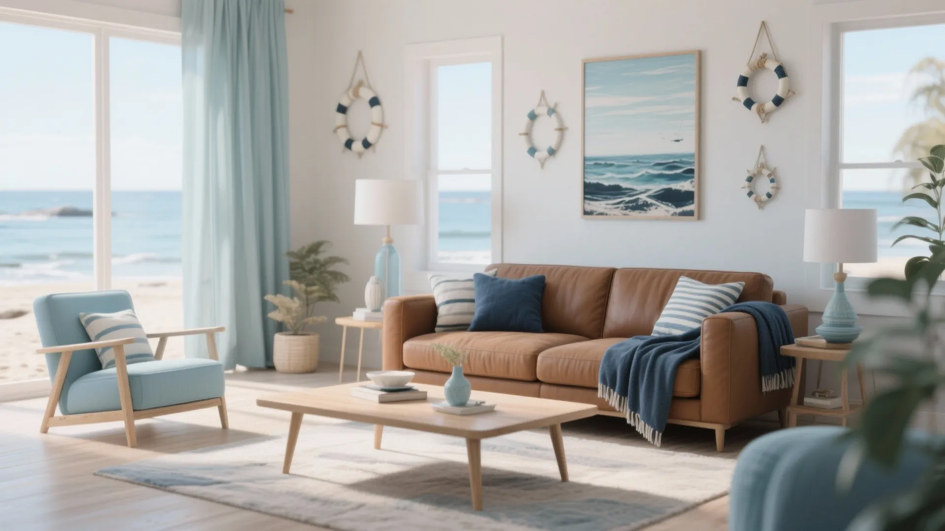 Coastal Vibes with Blue Accents