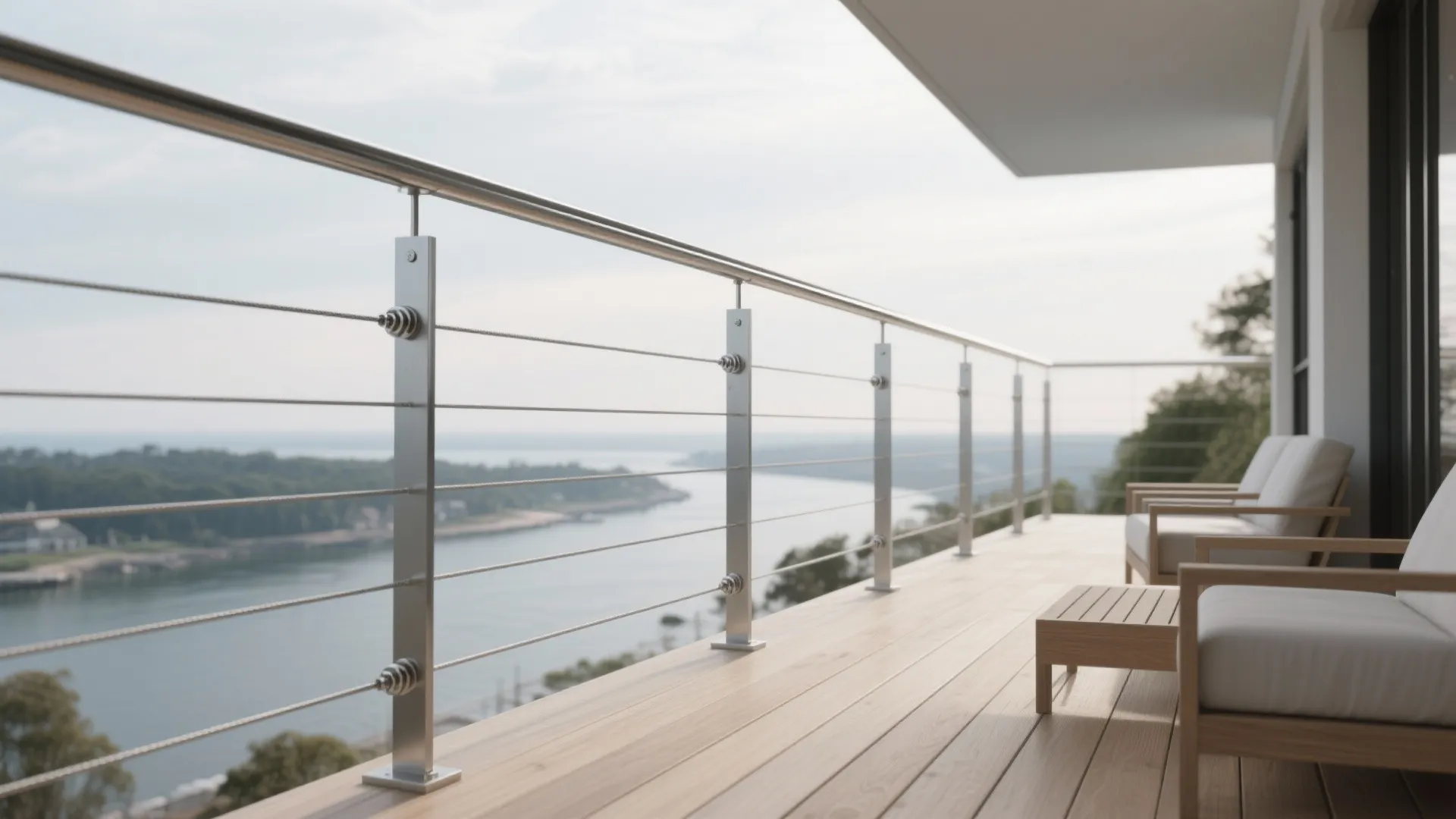Cable Railing for a Coastal-Modern Look