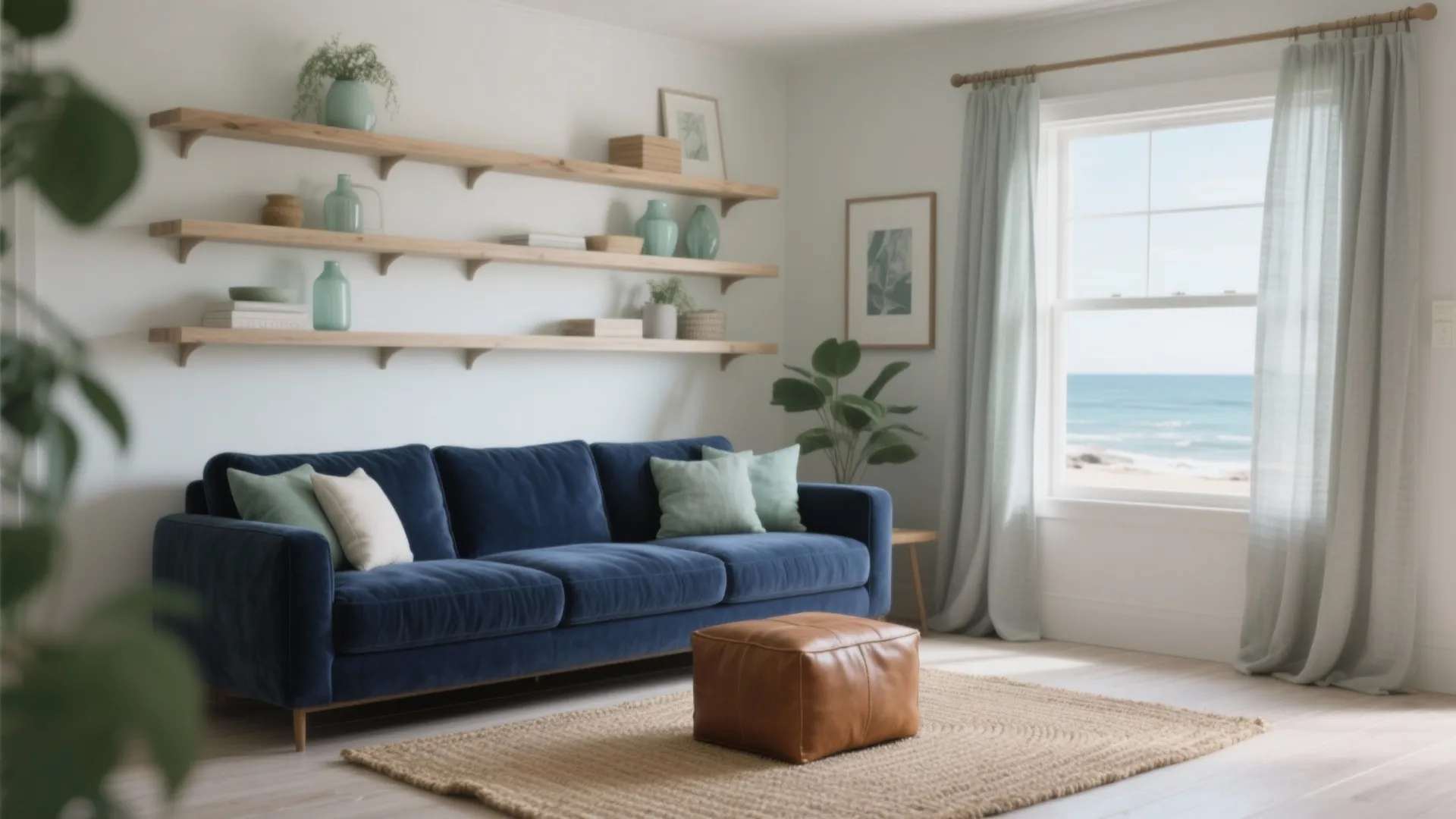 Coastal calm with light woods and natural textures