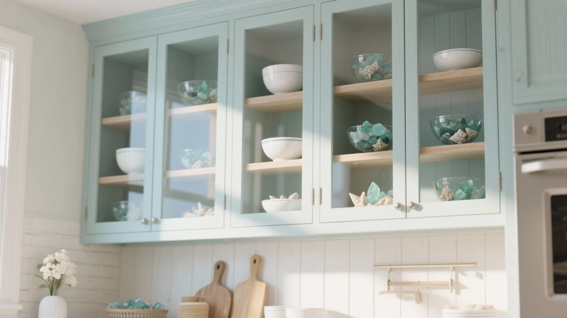 5. Use Glass Doors to Showcase a Theme