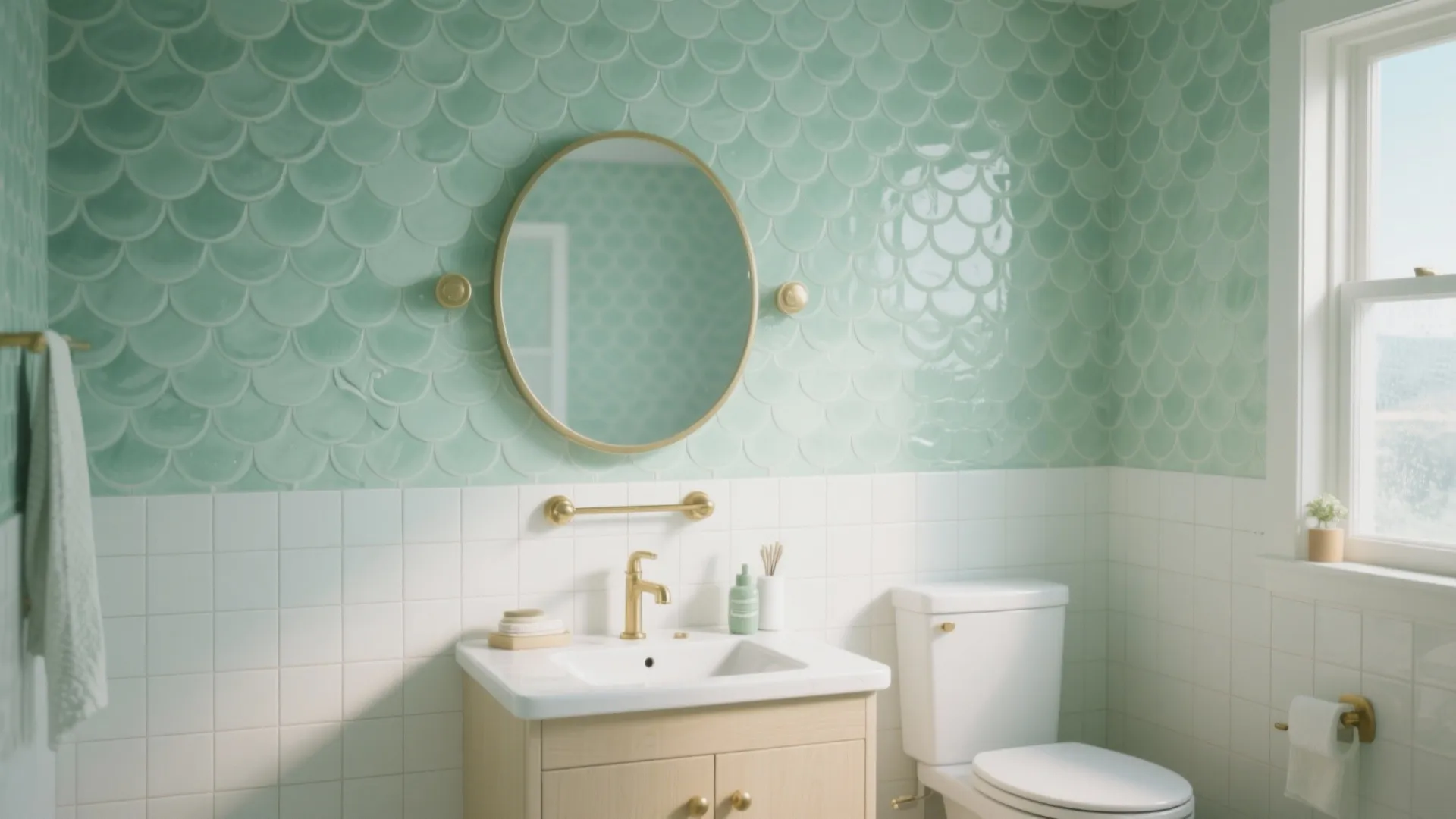 5 Fish Design Tiles for Bathroom Ideas: Small-space creative strategies: my 5 favorite fish tile inspirations for a brighter, smarter bathroom