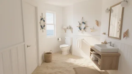10 Coastal Half Bathroom Ideas