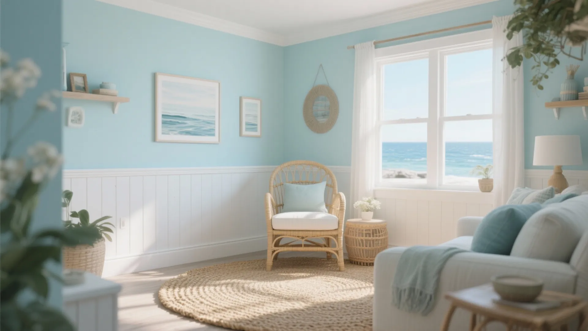 1. Coastal-Inspired Light Blue Walls