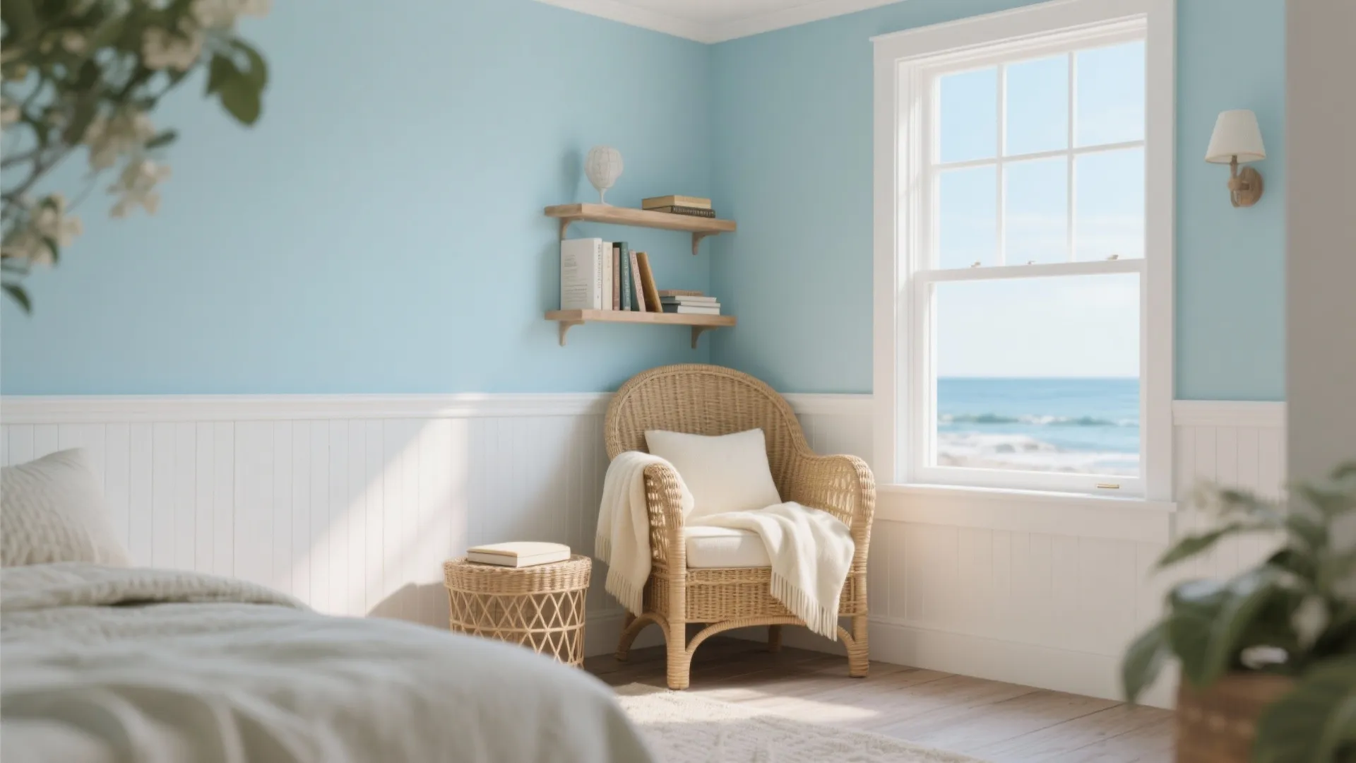 Coastal-Inspired Light Blue Walls
