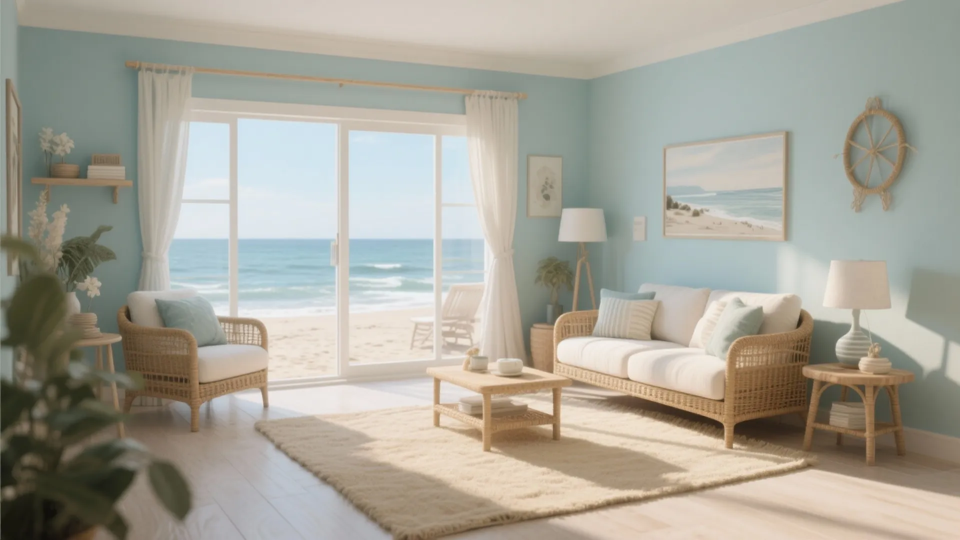 1. Coastal Light Blue Walls