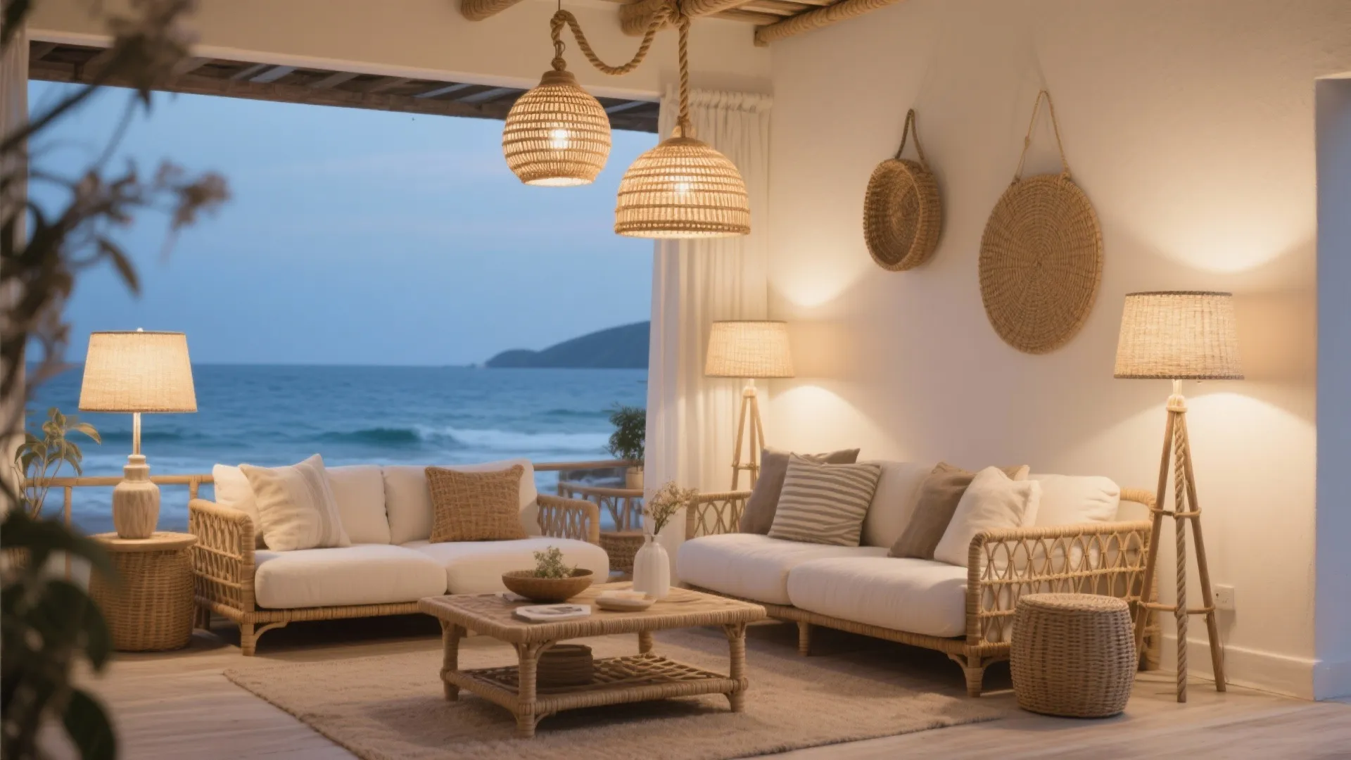 7. Coastal-Inspired Lighting