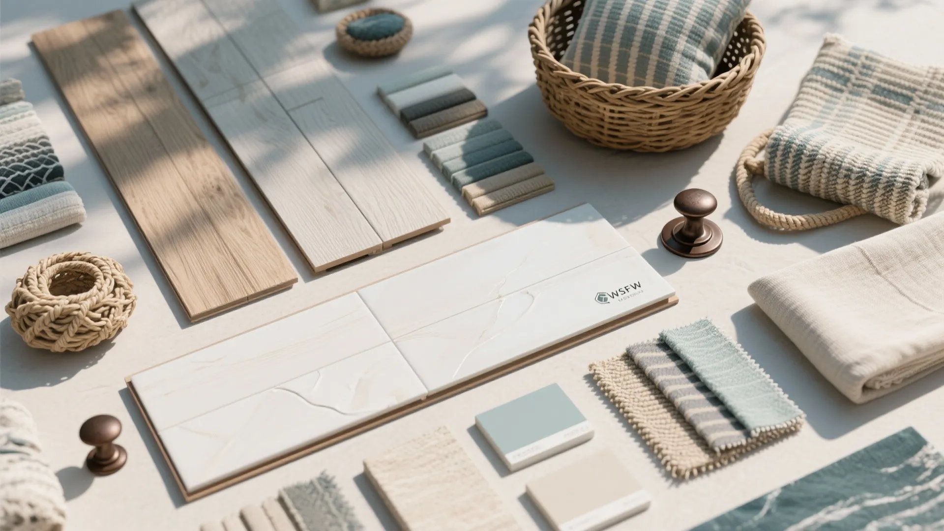 5. Durable coastal materials with soft textures