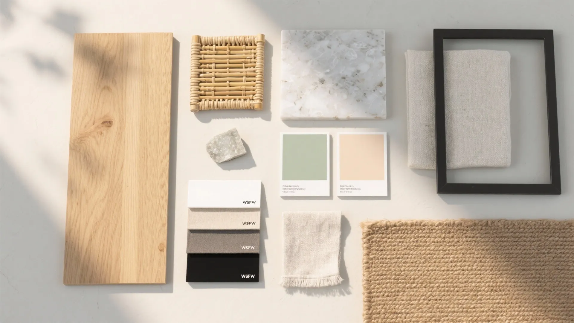 Warm, coastal, and durable: light wood, rattan, and cane