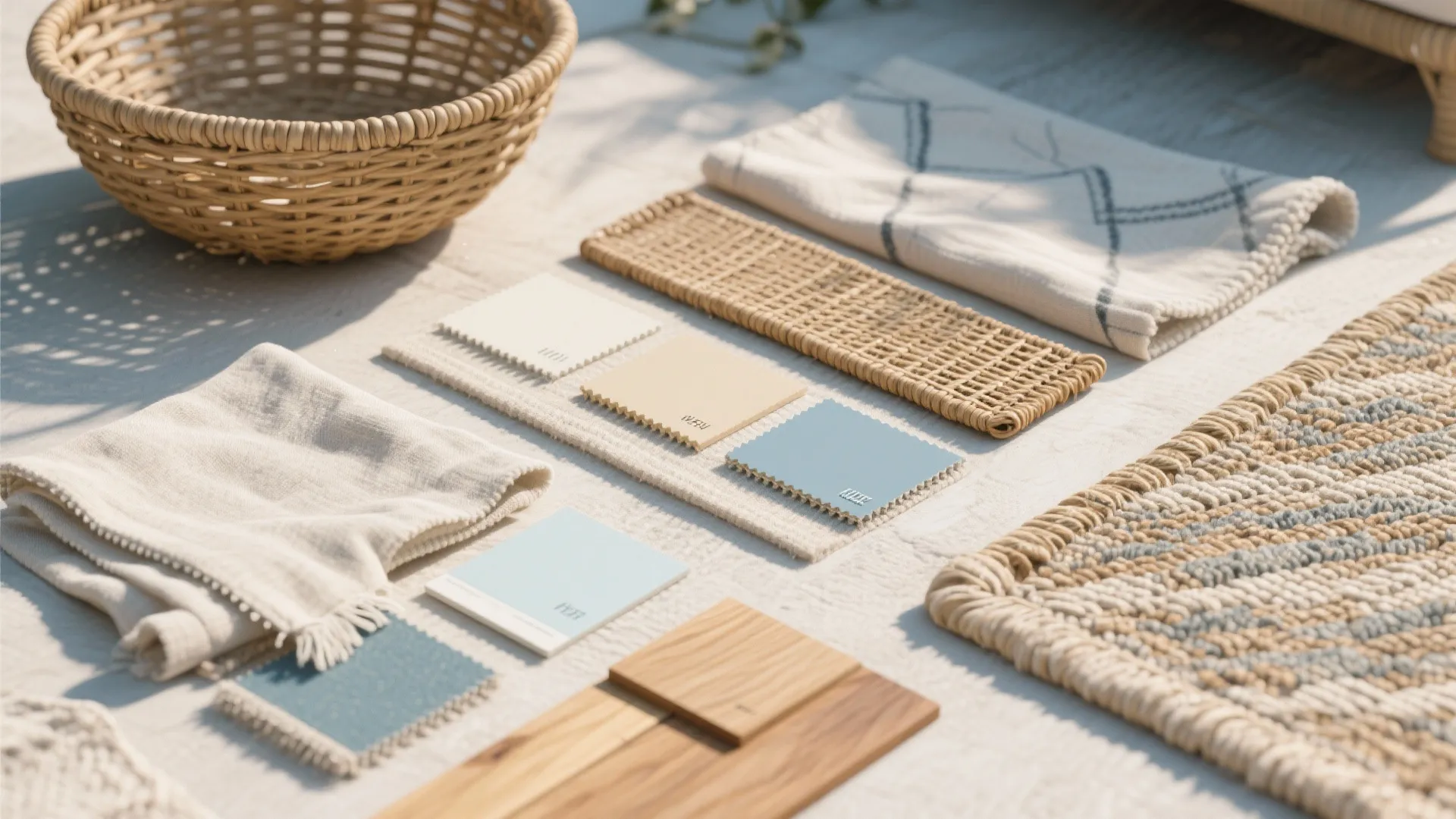 4. Light color palette with natural textures