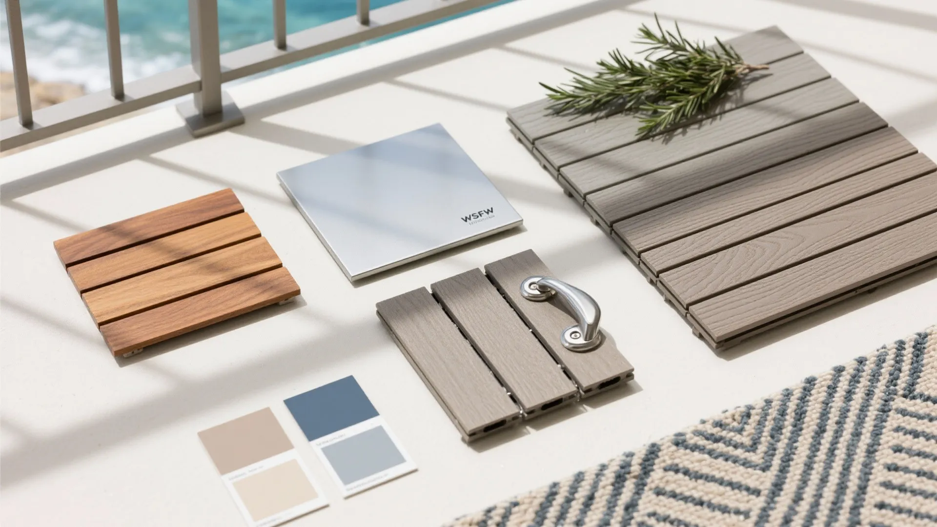 1) Coastal-proof materials and palettes