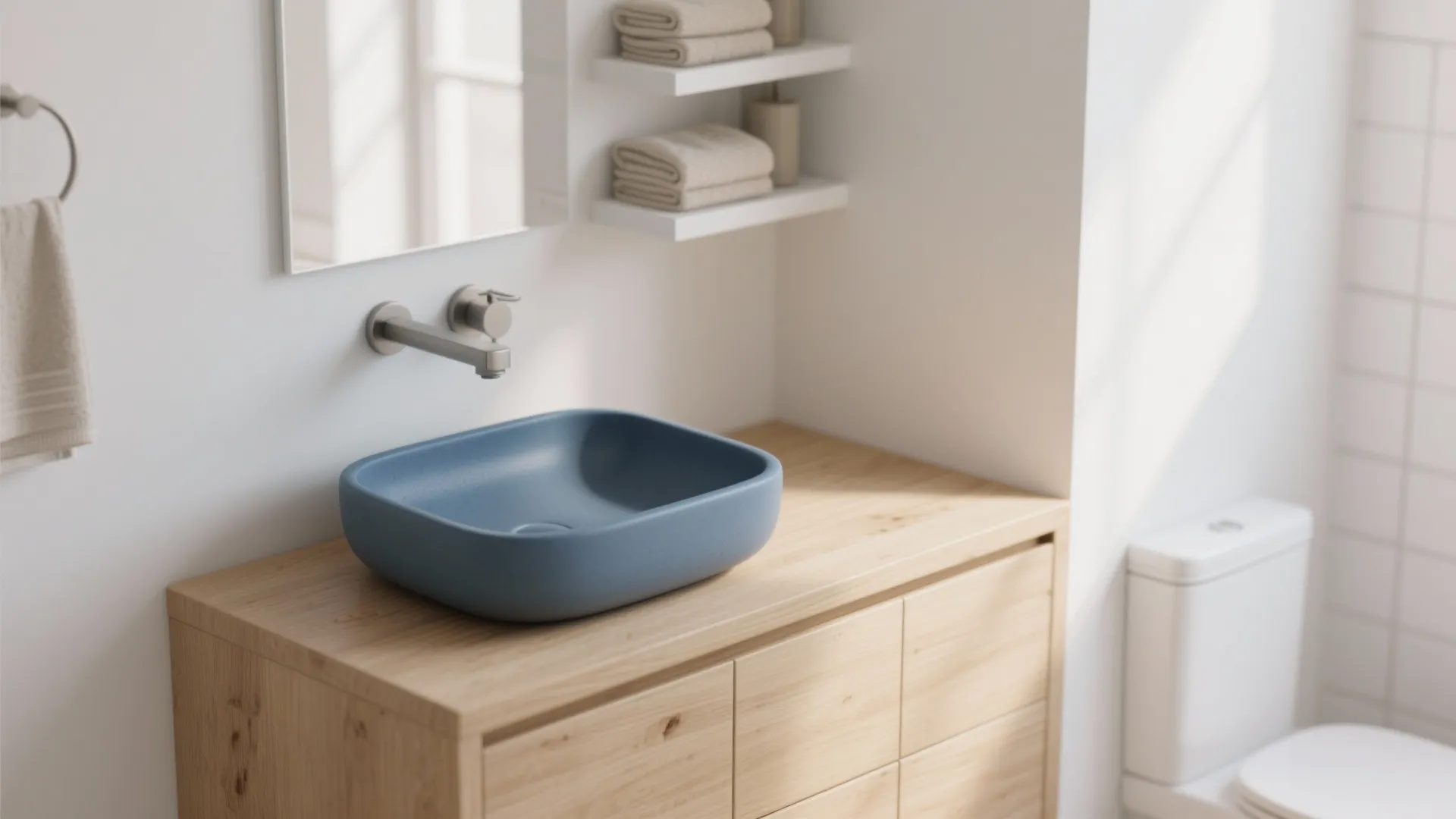 1. Coastal Minimalism with Matte Blue