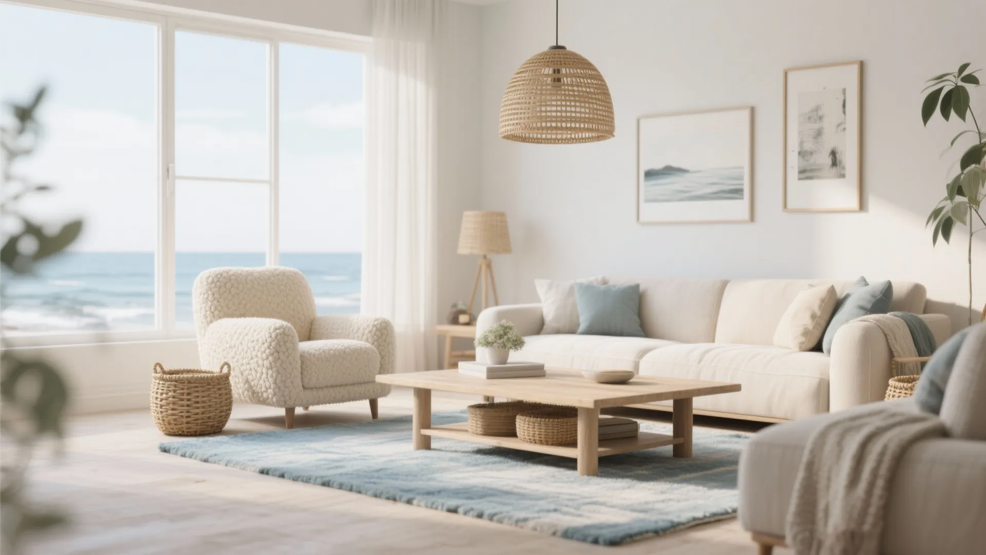 2. Coastal Minimalism: Textures Over Patterns