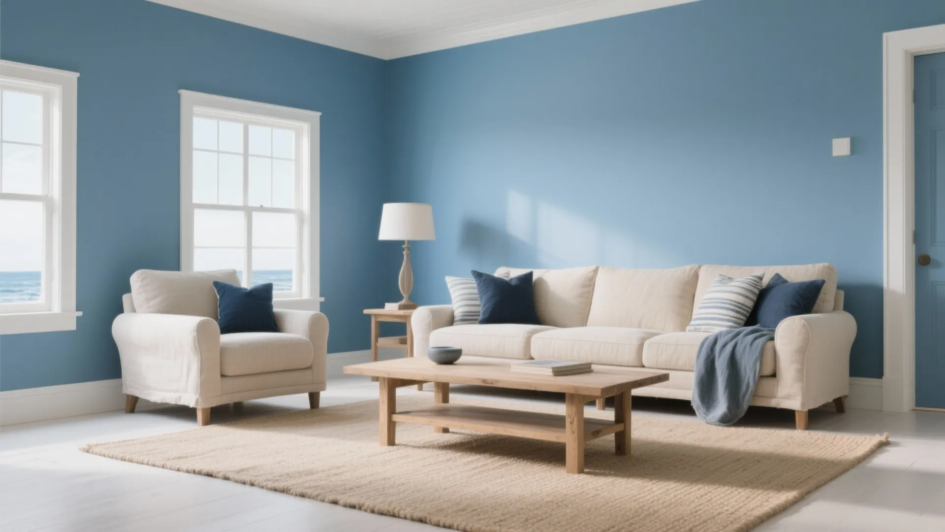 Sky Blue + Warm Neutrals: The Effortless Coastal Mix