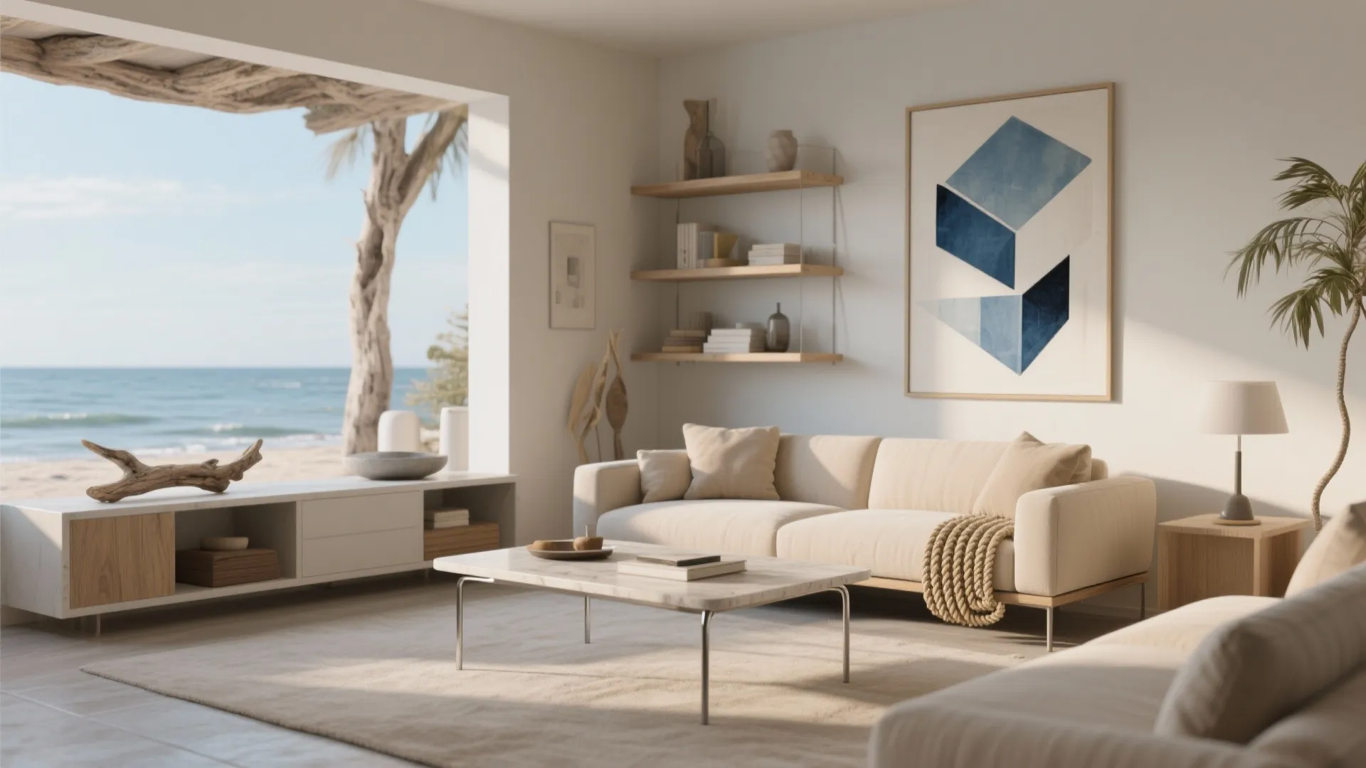 4. Coastal-modern mix for a timeless look