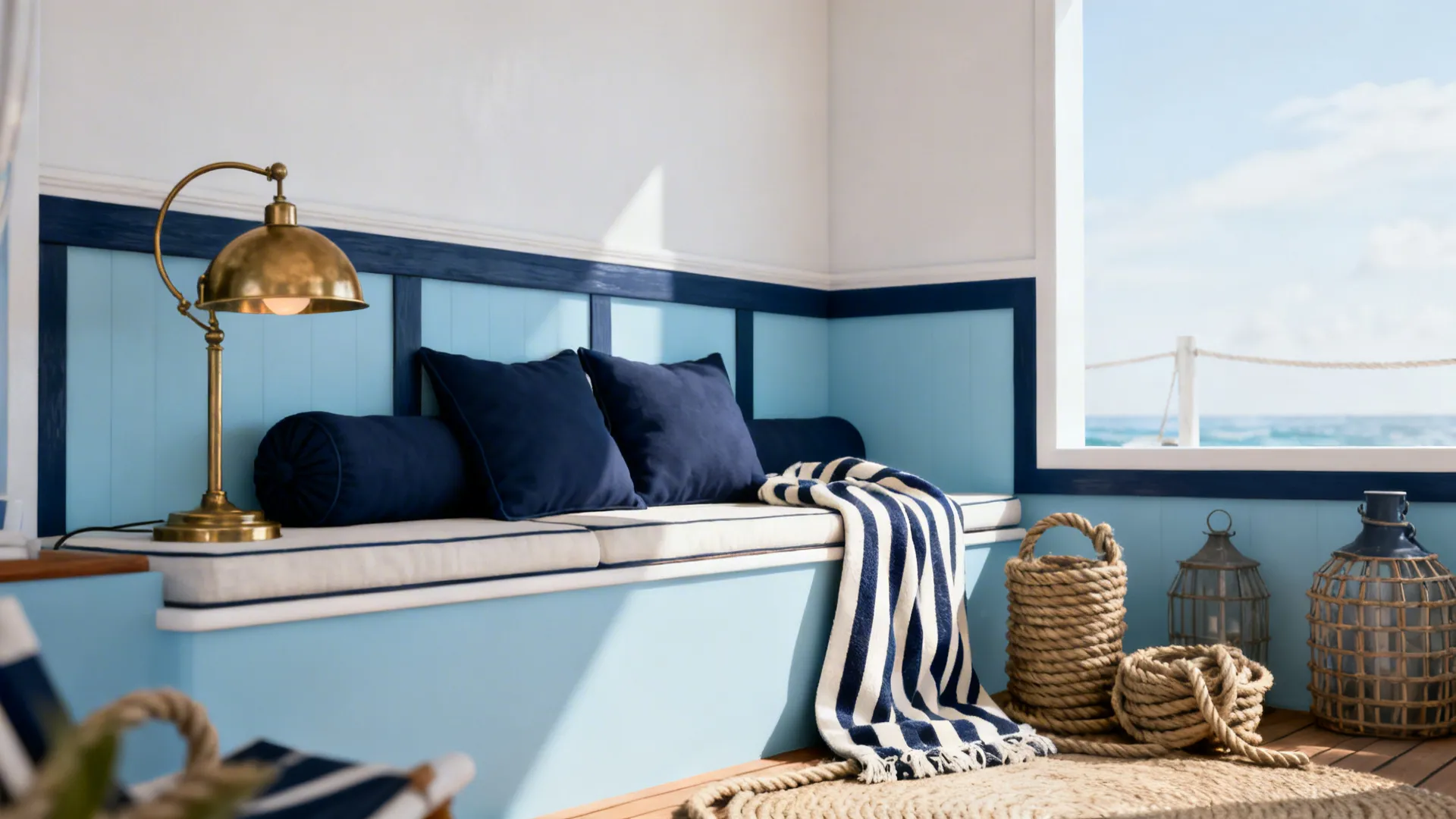 2. Coastal Vibes with Navy Accents