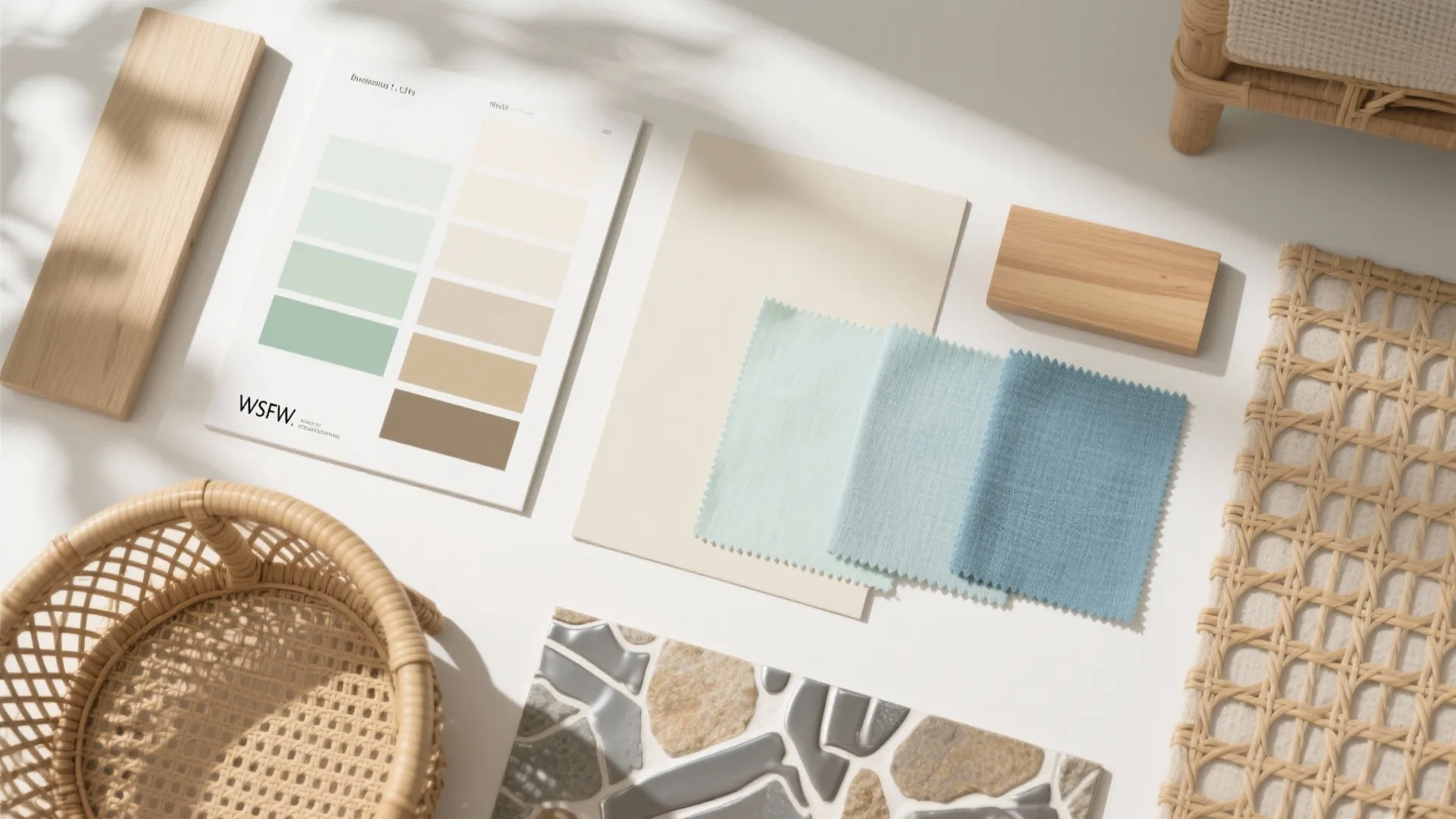 Calm Coastal Palette with Natural Materials