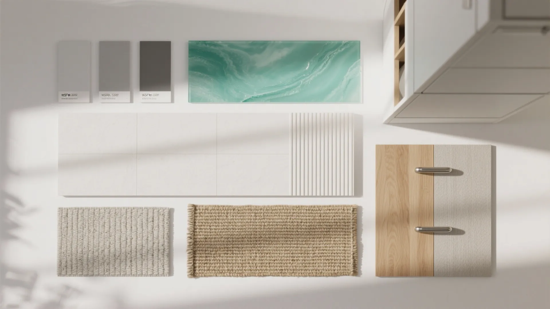 2) Light, Coastal-Modern Palette and Reflective Surfaces