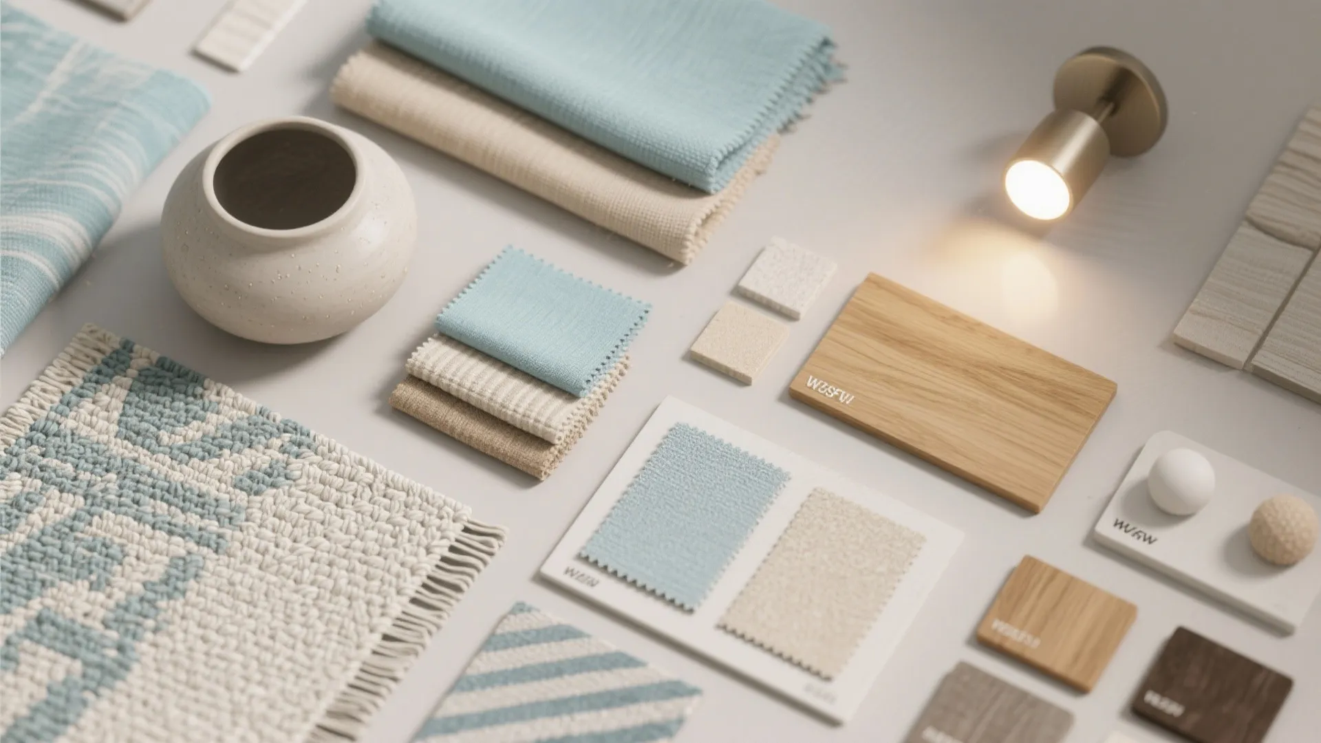 5. Coastal palette with layered lighting