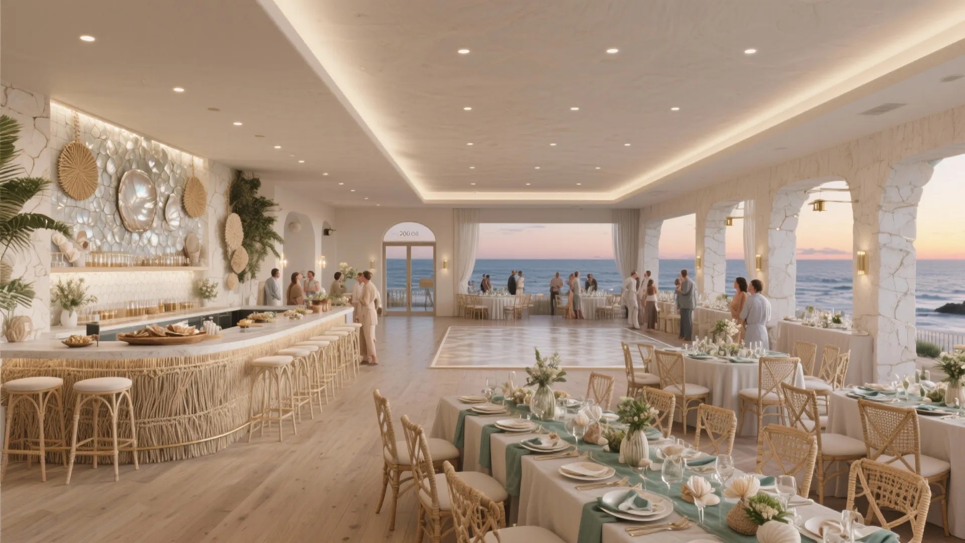 Sea Shell Party Hall Design Ideas: Coastal Charm Indoors: 1 Minute to Transform Your Event Space into a Coastal Getaway