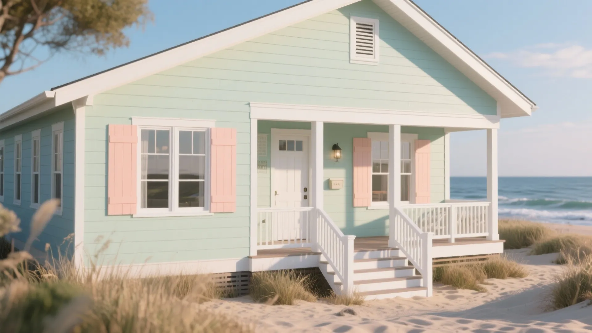 4. Coastal Pastels + Crisp White Accents