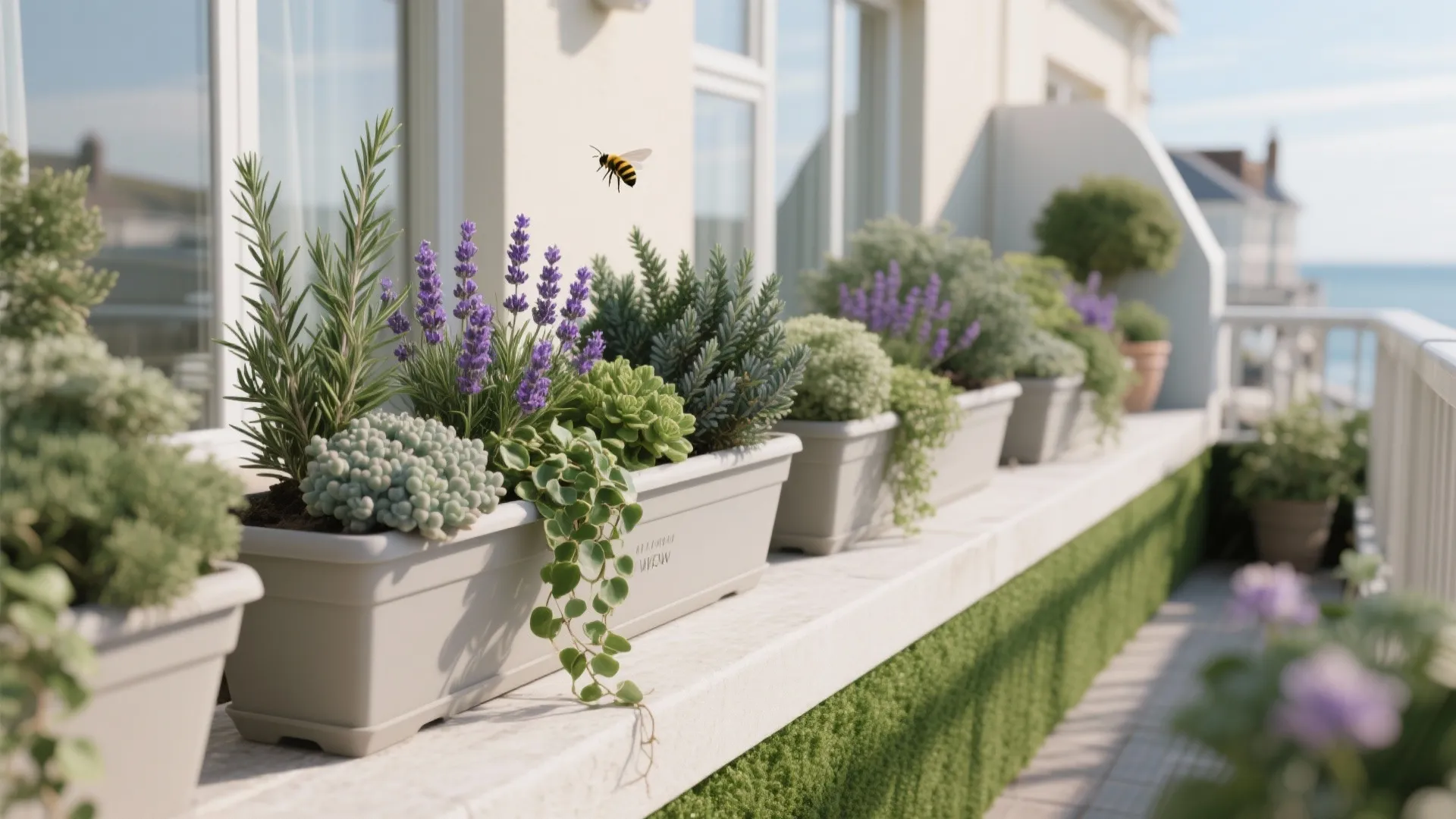 Low-maintenance coastal planting