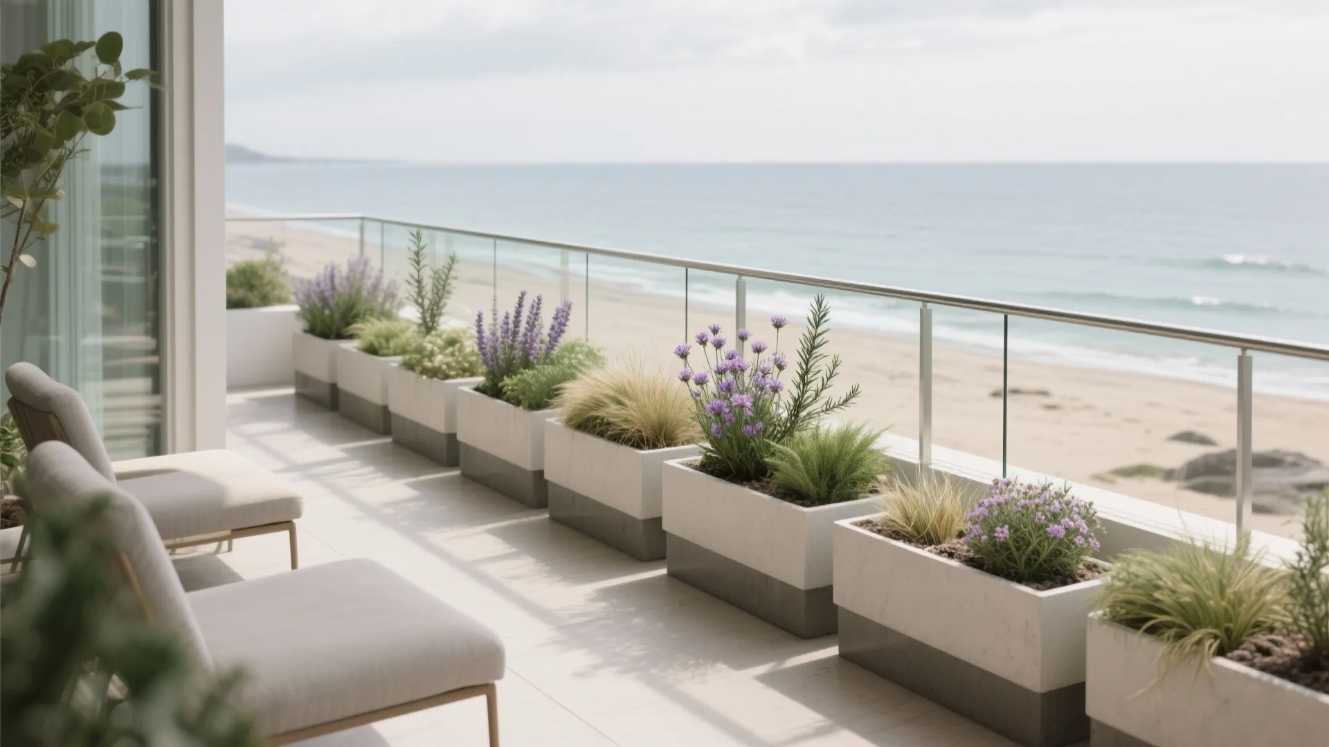 Native planting pockets that can take the sea breeze