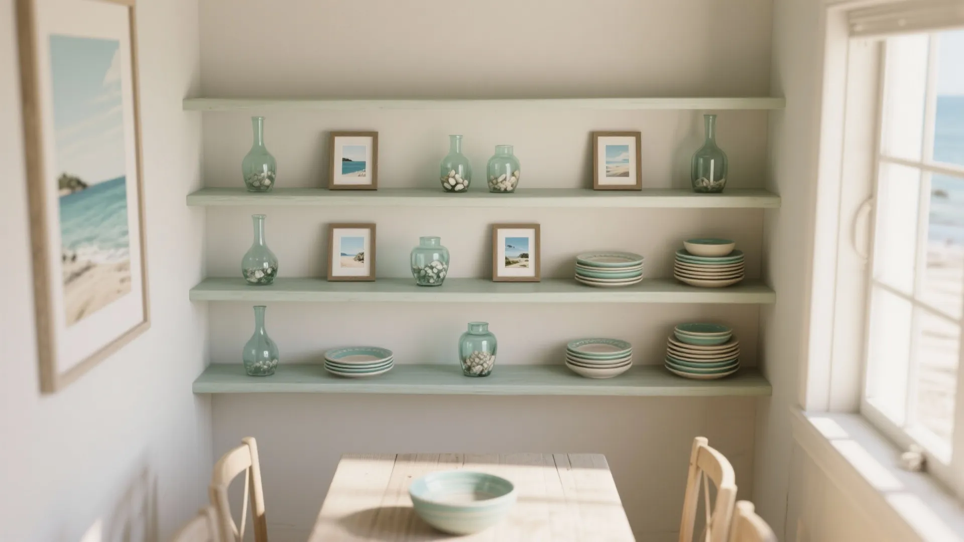 5. Functional Coastal Shelving