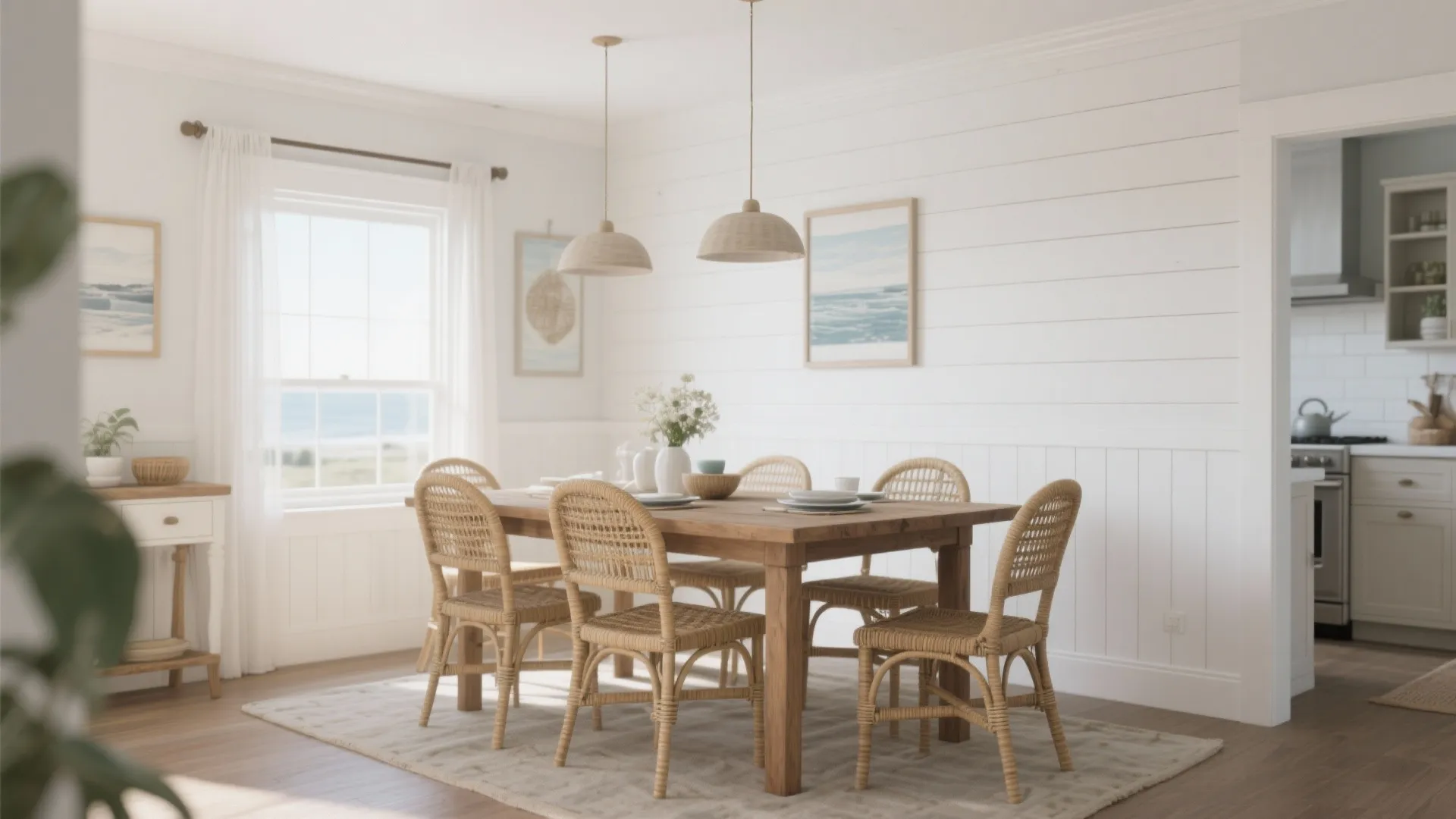 3. Half-Wall Shiplap for Coastal Charm
