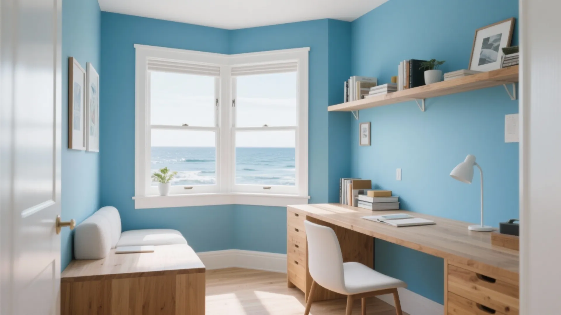 Coastal Sky Blue Accent Wall