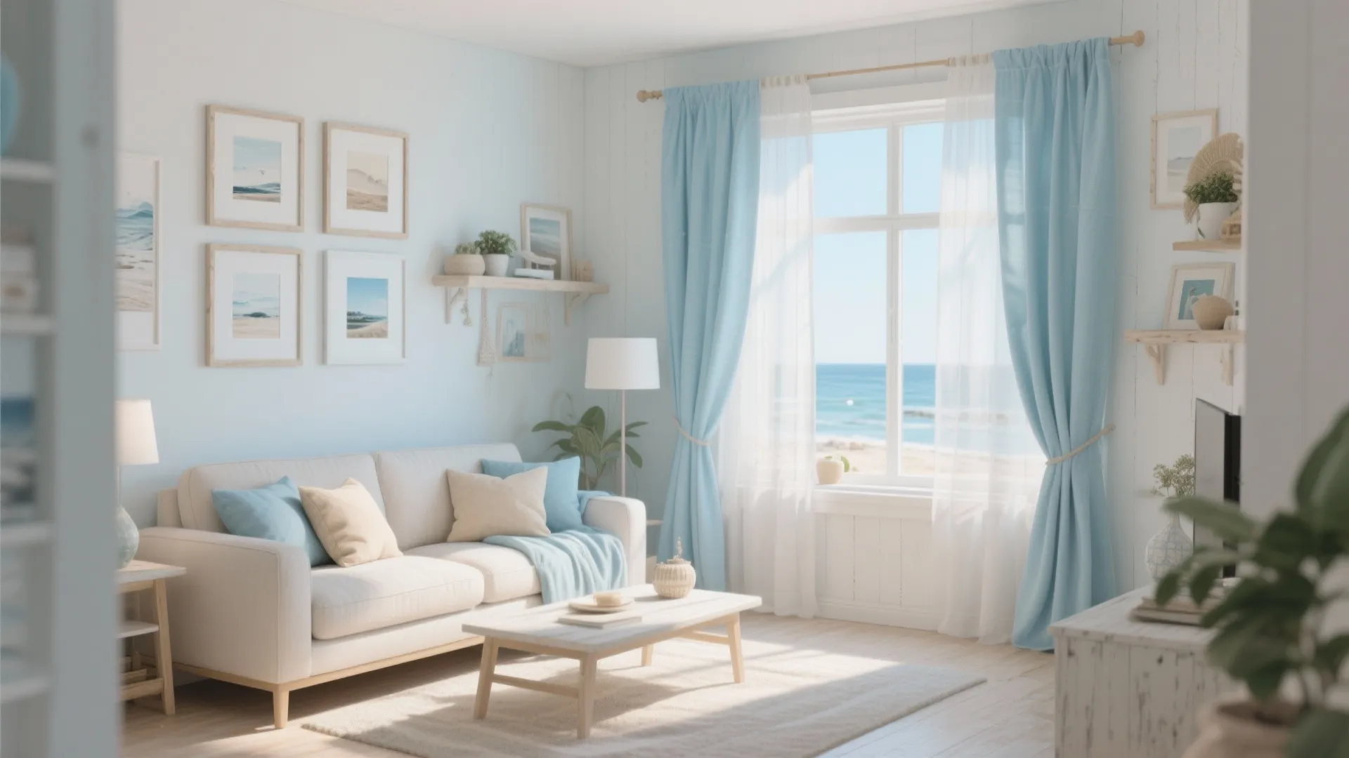 Coastal Vibes with Soft Blues