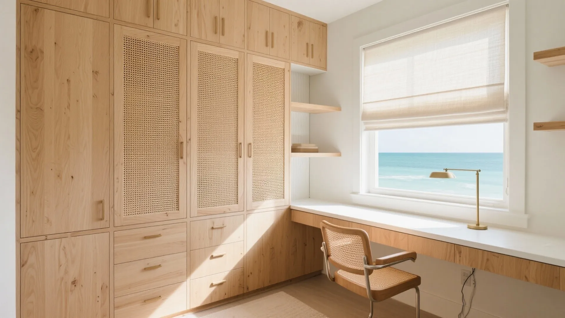 Coastal Minimal Storage for Miami Study Rooms