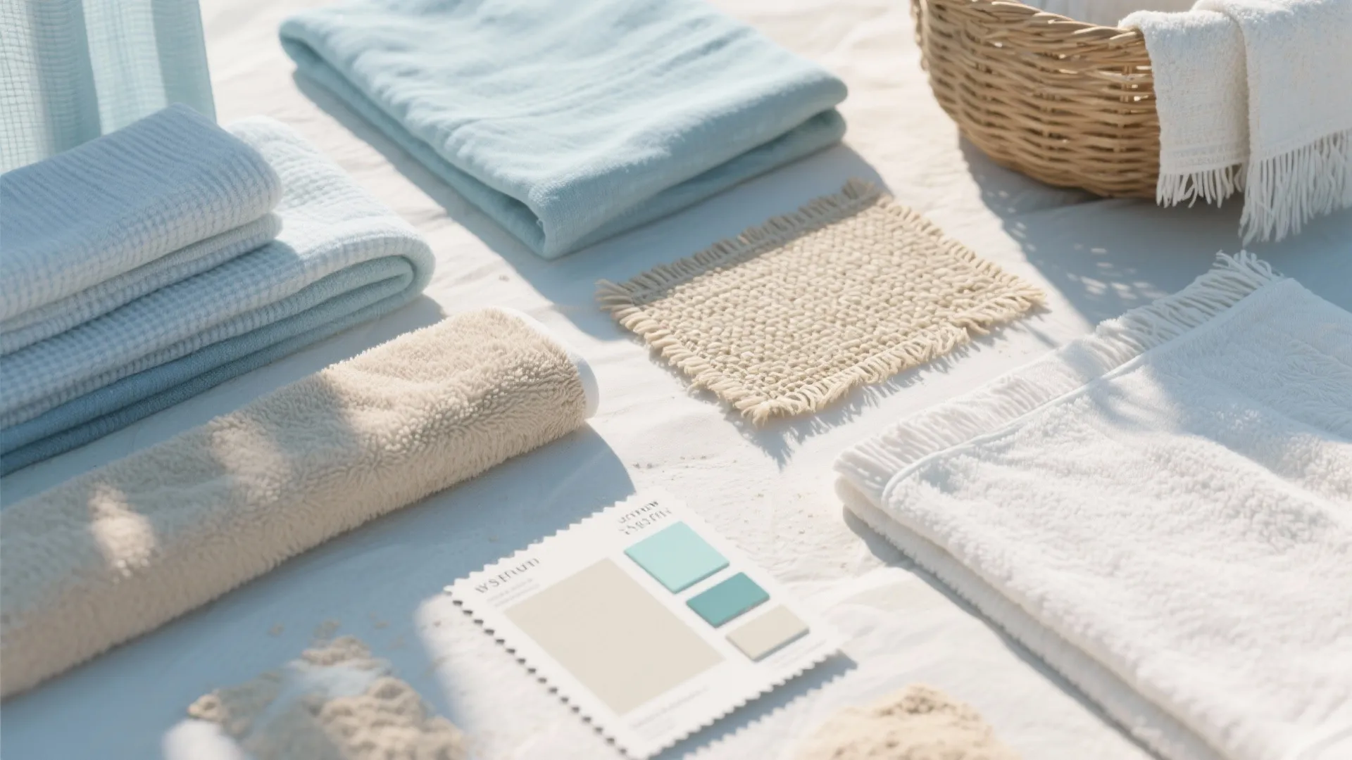 2. Soft Blues, Sand, and Sun-Faded Textiles