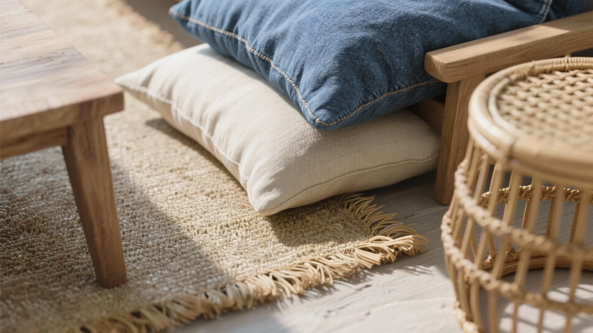 4) Light-on-dark layering with coastal textures