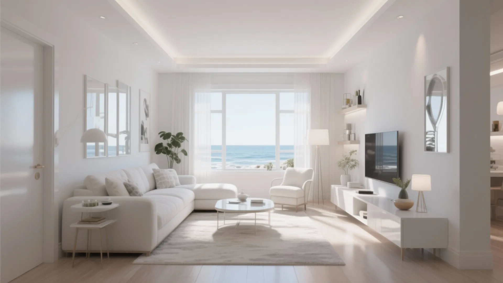 4. Coastal White with a Hint of Warmth